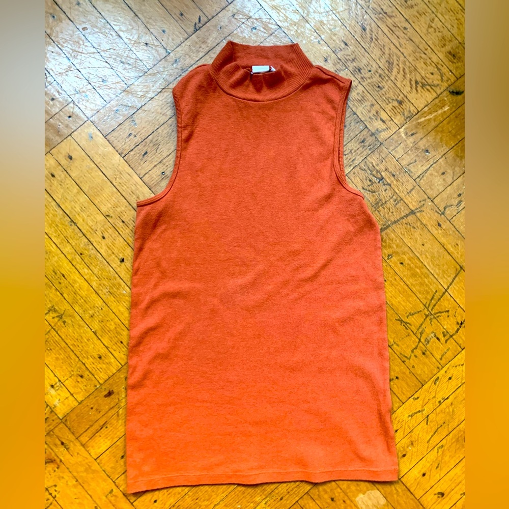 *** Gap Modern Mockneck Tank Top Sleeveless | Burnt Orange | Sz XS